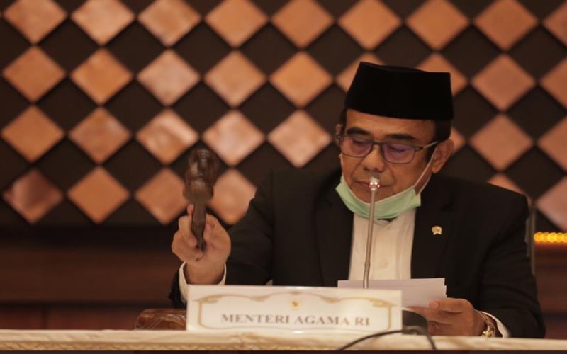 Menteri Agama Fachrul Razi memimpin sidang isbat penentuan Idulfitri, Jumat 922/5/2020) di Kementerian Agama. - Twitter
