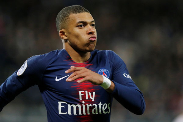 Penyerang Paris Saint-Germain Kylian Mbappe./Reuters - Pascal Rossignol
