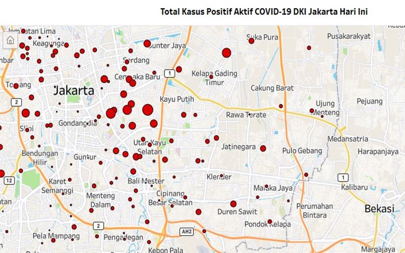 Sebaran kasus Covid-19 di DKI Jakarta. JIBI - Bisnis/Nancy Junita