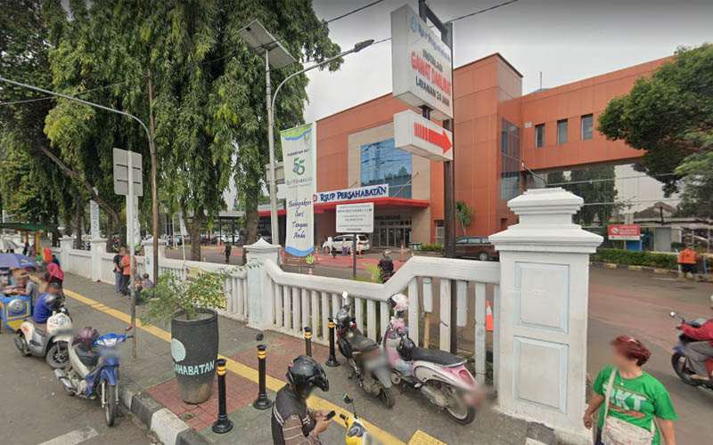 Rumah Sakit Umum Pusat (RSUP) Persahabatan di Jakarta Timur. Foto: Google Maps April 2019