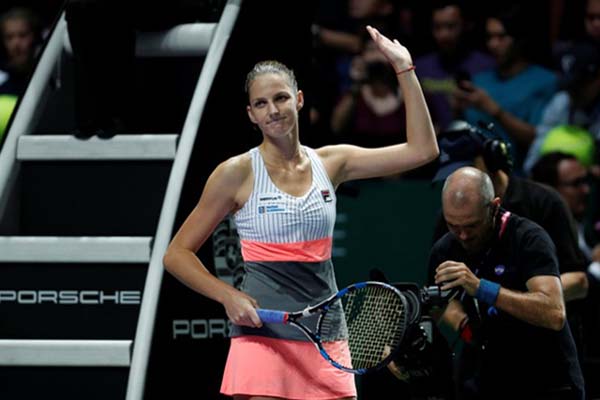 Karolina Pliskova, juara single putri Roma Masters. - Reuters