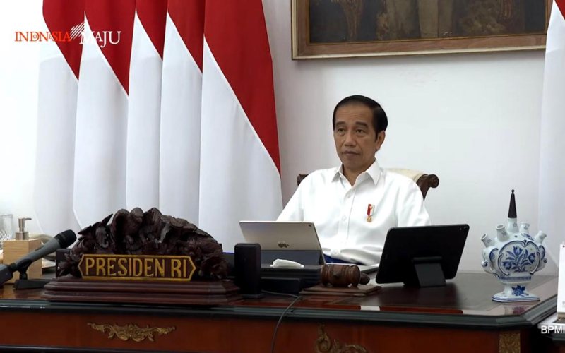 Presiden Joko Widodo dalam rapat terbatas mengenai lanjutan pembahasan food estate, Rabu (23/9 - 2020) / Youtube Setpres