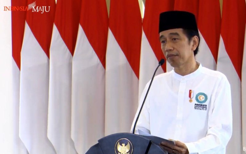 Presiden Joko Widodo membuka kegiatan Muktamar IV PP Parmusi tahun 2020 secara virtual dari Istana Bogor, Jawa Barat, Sabtu (26/9 - 2020) / Youtube Setpres