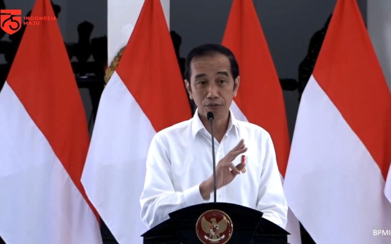 Presiden Joko Widodo dalam acara Penyerahan Banpres Produktif Usaha Mikro di Istana Kepresidenan, DI Yogyakarta, Jumat (28/8 - 2020)  -  Youtube Sekretariat Presiden