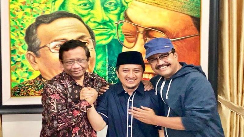 Mahfud MD, Ustaz Yusuf Mansur dan Saifullah Yusuf (Gus Ipul) bertemu pada Senin malam (15/4/2019) di kantor MMD Initiative, Jakarta. - Istimewa