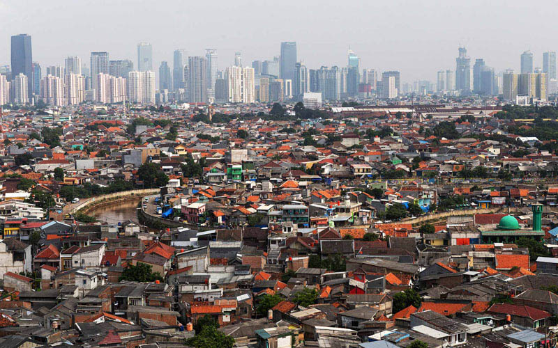 Wajah perumahan dan gedung tinggi di Jakarta./Bloomberg - Muhammad Fadli