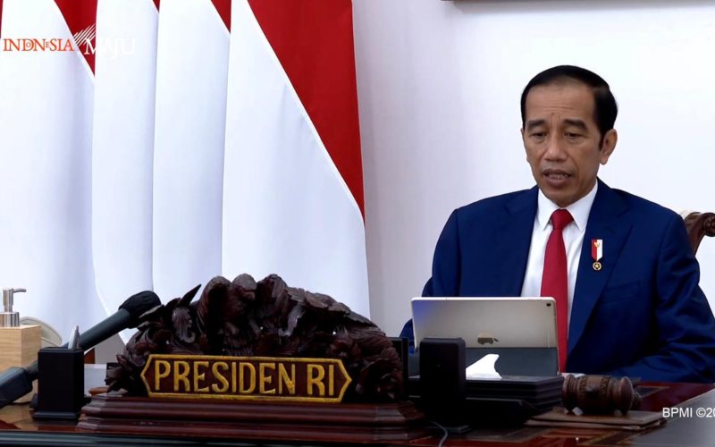 Presiden Joko Widodo membuka rapat terbatas mengenai Percepatan Penyerapan Garam Rakyat di Istana Merdeka, Jakarta, Senin (5/10 - 2020) - Youtube Setpres.