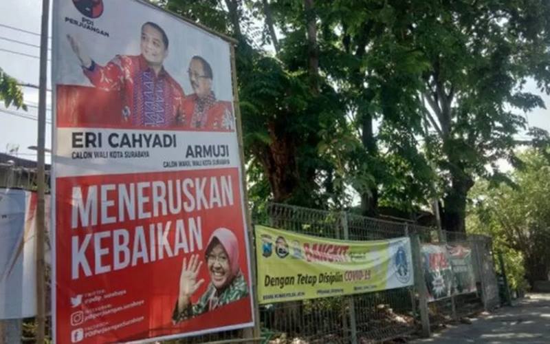 Pilkada Surabaya 2020, PDIP Klaim Elektoral Eri-Armuji di Atas Arifin-Mujiaman