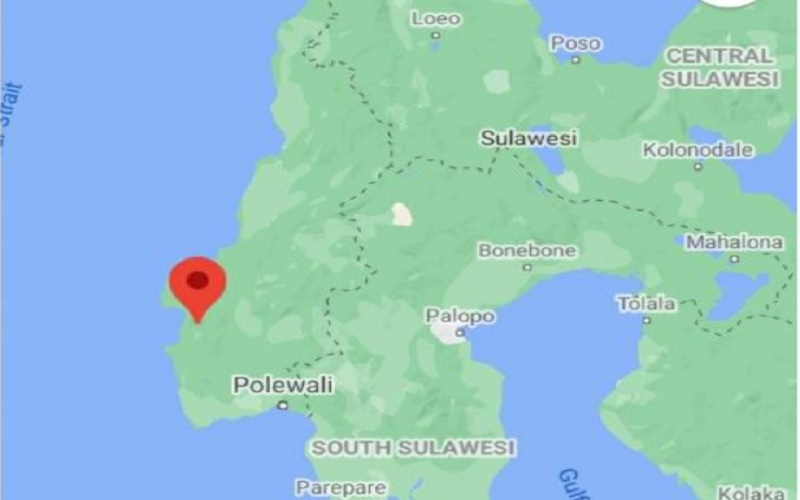 Gempa dengan magnitudo 6,2 yang terjadi di wilayah Kabupaten Majene, Provinsi Sulawesi Barat, pada Jumat (15/1/2020) pukul 01.28 WIB. - esdm.go.id