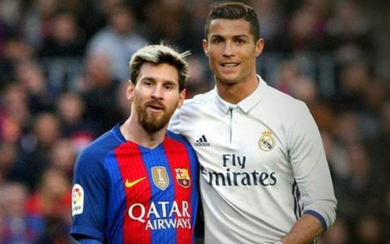 Lionel Messi (kiri) dan Cristiano Ronaldo. - Marca
