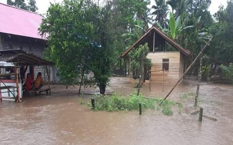 Banjir di Kabupaten Halmahera Utara. - Dok.BPBD Kabupaten Halmahera Utara\r\n