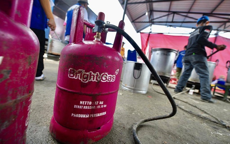 Pemanfaatan Bright Gas di dapur umum posko pengungsian bencana gempa Sulbar - Istimewa