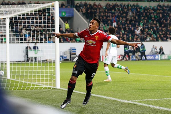 Pemain depan Manchester United Anthony Martial - Reuters