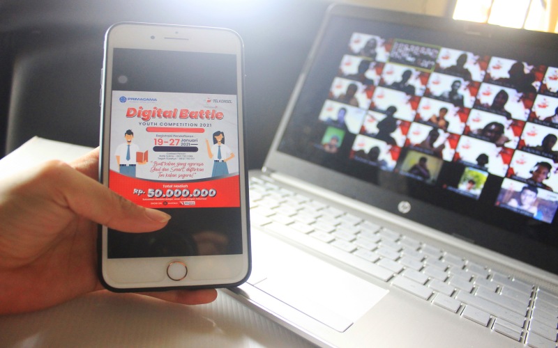 Telkomsel berkolaborasi dengan Lembaga Bimbingan Belajar Primagama  menghadirkan program inisiatif untuk mendorong semangat belajar pelajar SMA - K sederajat melalui program Digital Battle Youth Competition 2021 (D/BATE)