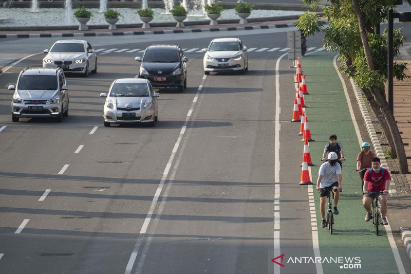 Pemerintah Provinsi DKI Jakarta mulai membangun jalur sepeda. - Antara