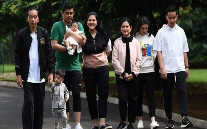 Keluarga Presiden Joko Widodo (Jokowi). - ANTARA FOTO - Wahyu Putro A.