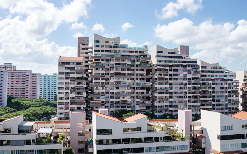 Residensial vertikal di Singapura. - Bloomberg