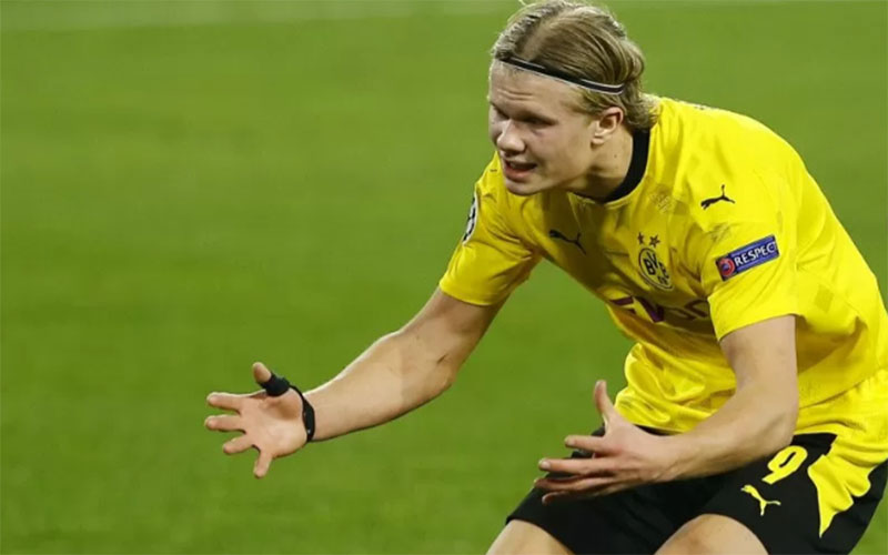Ujung tombak Borussia Dortmund Erling Haaland./Antara - Reuters