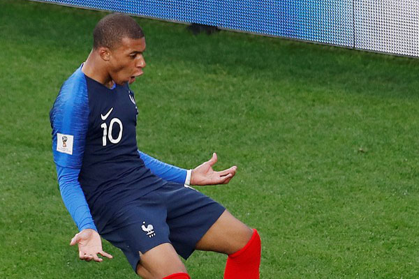 Kylian Mbappe ketika membawa Prancis juara Piala Dunia 2018. - Reuters