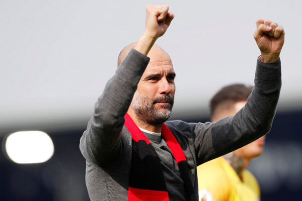 Pelatih Manchester City, Pep Guardiola - Reuters/Paul Childs
