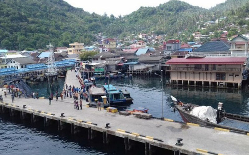 Pelabuhan Tarempa di Anambas merupakan salah satu pintu ekspor Kepulauan Riau. - Antara