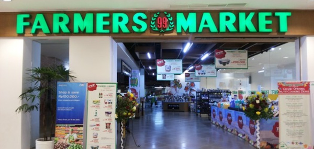 Tampilan salah satu gerai Farmers Market, jaringan ritel modern di bawah PT Supra Boga Lestari Tbk. (RANC). - Bisnis/Nadya Kurnia