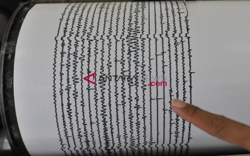 Ilustrasi seismograf. Alat ini merupakat perangkat yang mengukur dan mencatat gempa bumi. - Antara
