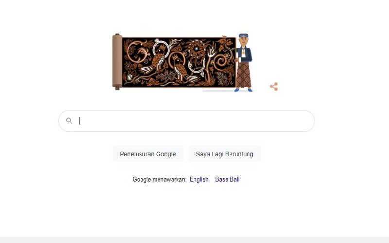 Google Doodle memperingati 90 tahun Go Tik Swan, pelopor Batik Indonesia,  Selasa (11/5/2021) - Bisnis