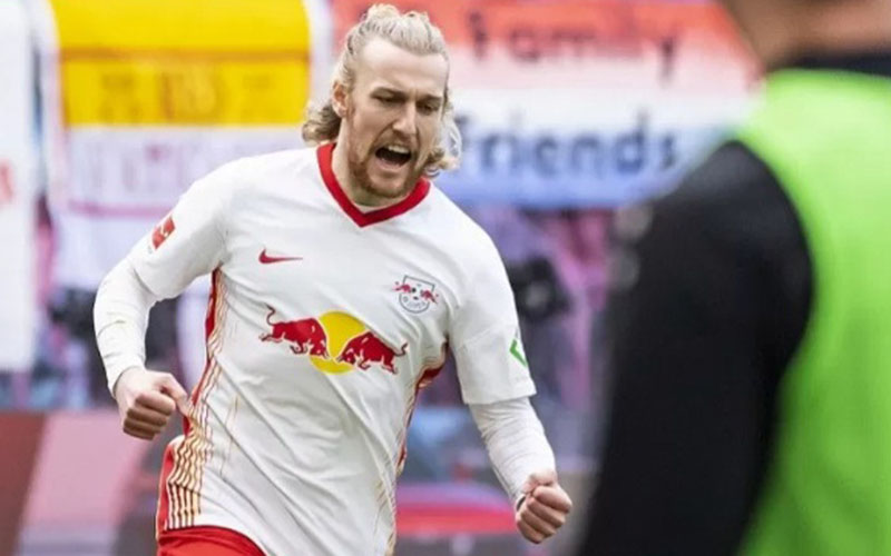 Penyerang sayap RB Leipzig Emil Forsberg/Antara - Reuters