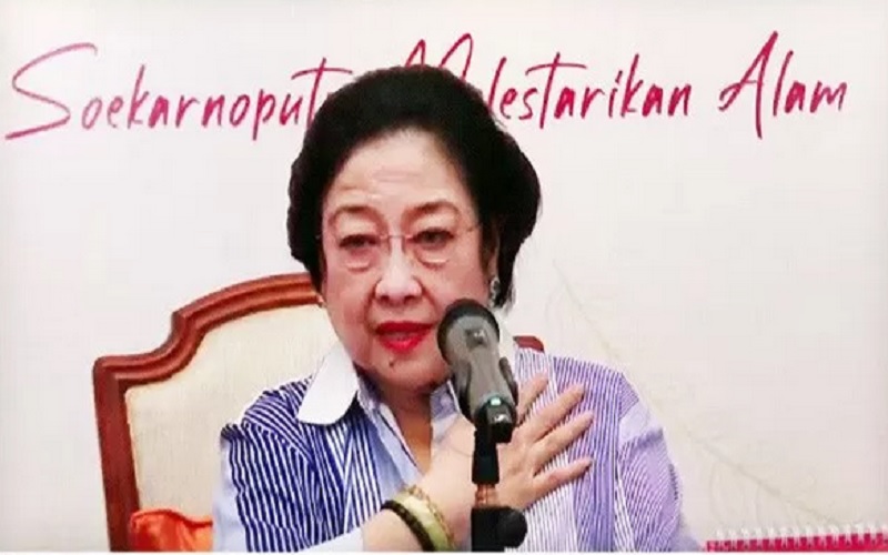 Ketua Umum DPP PDI Perjuangan Megawati Soekarnoputri saat peluncuran buku 