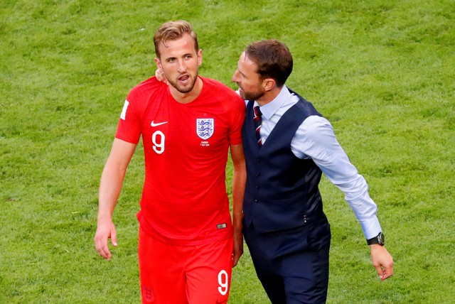 Harry Kane bersama pelatih Inggris, Gareth Southgate - Reuters