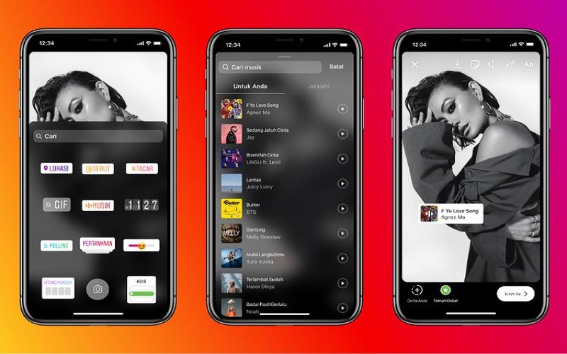 Fitur Instagram Music Rilis Di Indonesia Begini Cara Unggah Di Ig Story Teknologi Bisnis Com