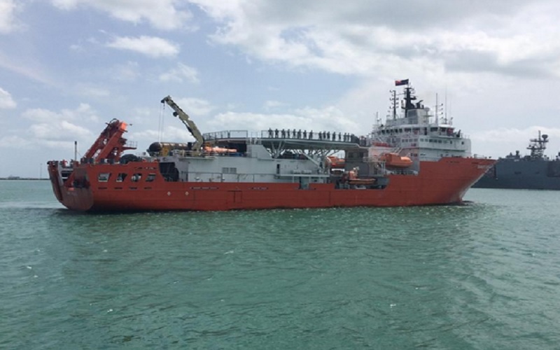 Pemerintah Singapura mengirimkan Kapal MV Swift Rescue untuk membantu mencari KRI Nanggala 402  yang hilang pada Rabu (14/4/2021)di perairan Bali utara. - Istimewa