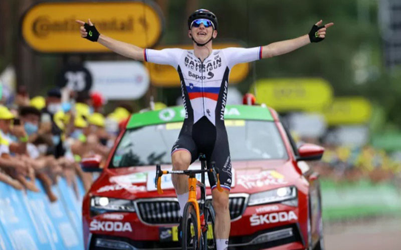 Pebalap sepeda Slovenia Matej Mohoric/Antara - Reuters