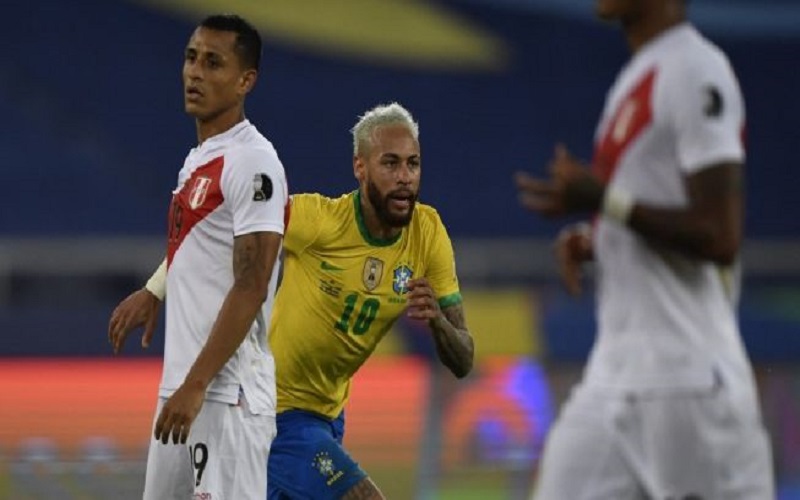 Neymar di laga Brasil melawan Peru, Jumat (18/6/2021). - Harian Jogja/JIBI - suara.com