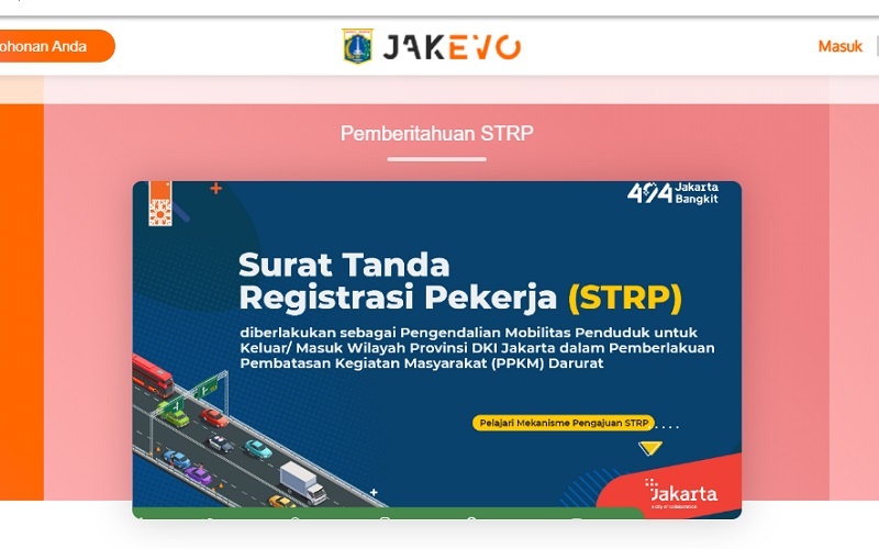 Simak! Syarat dan Cara Pembuatan STRP untuk Keluar Masuk DKI Jakarta