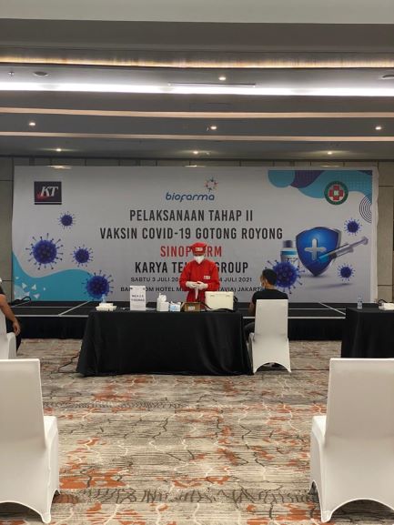Kegiatan vaksinasi yang digelar KCN dan KT Group di Jakarta - dok. KCN