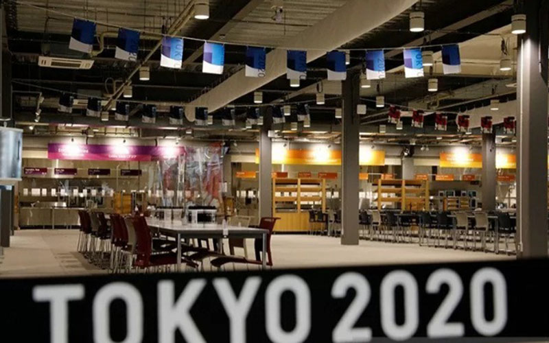 Ruang makan di Perkampungan Atlet Olimpiade Tokyo 2020 Jepang./Antara - Reuters