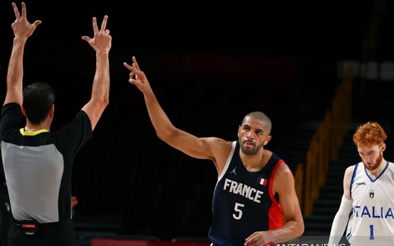 Tim basket Prancis maju ke semifinal Olimpiade Tokyo 2020 usai mengalahkan Italia di babak perempat final. - Antara