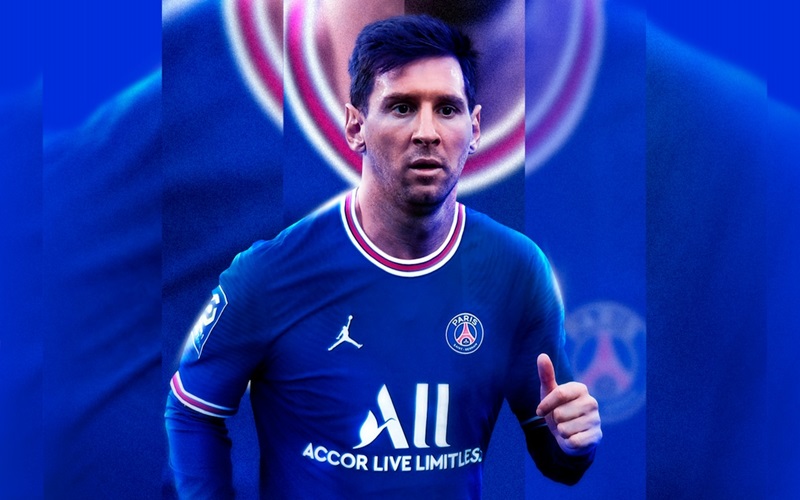 Lionel Messi berseragam Paris Saint Germain - PSG