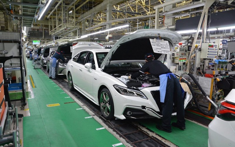 Aktivitas di pabrik mobil Toyota di Jepang. ANTARA - Toyota