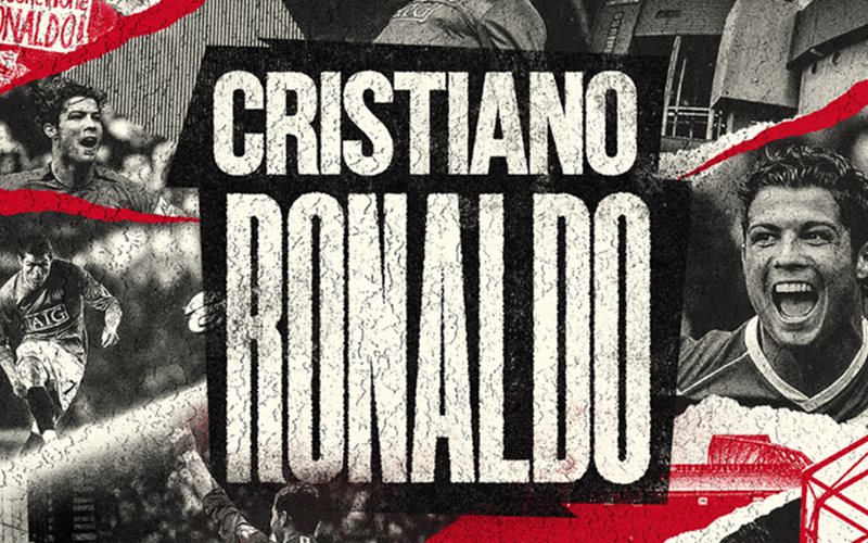 Unggahan resmi Twitter Manchester United usai mendatangkan Cristiano Ronaldo dari Juventus  -  Twitter