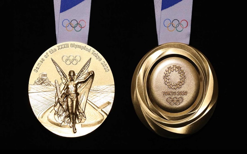 Desain medali olimpiade Tokyo 2020 - olympics.com