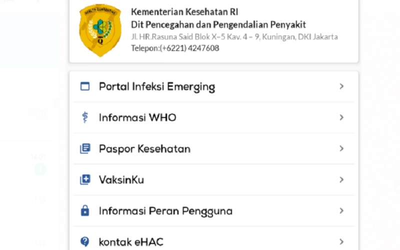 Aplikasi e-HAC untuk melacak kasus Covid-19 di Indonesia. - Istimewa