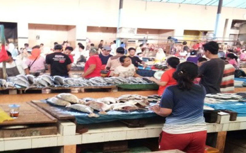 Pasar ikan Gudang Lelang di Kota Bandar Lampung, Provinsi Lampung./Antara - Hisar Sitanggang