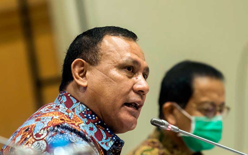 Ketua KPK Firli Bahuri menyampaikan tanggapannya saat mengikuti Rapat Dengar Pendapat dengan Komisi III DPR di komplek Parlemen, Jakarta, Kamis (25/6/2020). ANTARA FOTO - Muhammad Adimaja