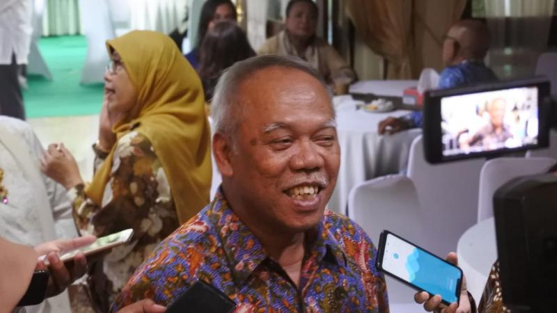 Menteri PUPR Basoeki Hadimoeljono saat bersilaturahmi ke rumah dinas Menko Perekonomian, Darmin Nasution Rabu (5/6/2019). - Bisnis/Anitana Widya