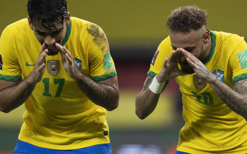 Dua penyerang andalan Brasil, Neymar da Silva Santos Jr. (kanan) dan Lucas Paqueta. - FIFA.com