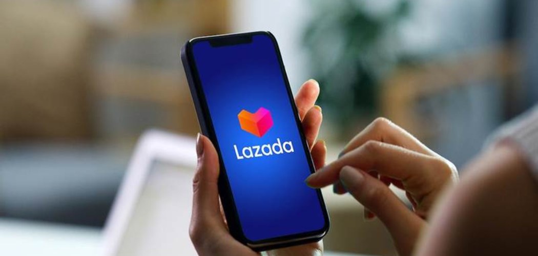 Tampilan layar aplikasi Lazada di ponsel pintar.  - Dok.Lazada 