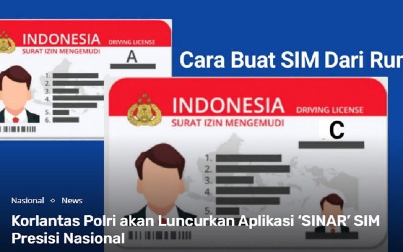 Cara Pendaftaran SIM Online melalui Aplikasi SINAR  -  Korlantas Polri 